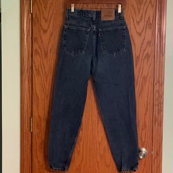 Levi’s 521 Dark Denim Jeans Tapered Fit Tapered Leg MADE IN USA - Picture 3 of 6